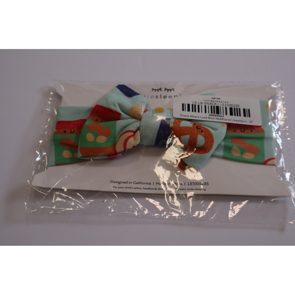 Little Sleepies Snack Attack Luxe Bow Headband Newborn-3T